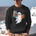 Ghost Reading Books Halloween Library Unisex Sweatshirt Ghost Reading Books Halloween Library Unisex Sweatshirt
