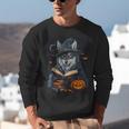 Halloween Girls Boys Cute Wolf Book Pumpkin Kids Halloween Unisex Sweatshirt