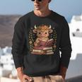 Highland Cow Reading Book Graphic Cow With Book Floral Unisex Sweatshirt