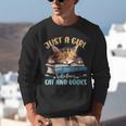 Just a Girl Who Loves Cats And Books Kitties Pet Art Lover Unisex Sweatshirt Just a Girl Who Loves Cats And Books Kitties Pet Art Lover Unisex Sweatshirt