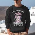 Just a Girl Who Loves Unicorns & Books Bookish Unicorn Love Unisex Sweatshirt