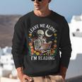 Leave Me Alone Skeleton Reading Book Floral Moon Librarian Unisex Sweatshirt