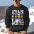 LGBTQ Quote Live Life Like A Banned Rainbow Book Unisex Sweatshirt