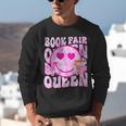 Library Book Fair Queen Vibe Groovy Tie Dye School Reading Unisex Sweatshirt