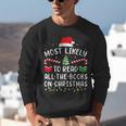Most Likely To Read A Book On Christmas Family Matching Xmas Unisex Sweatshirt