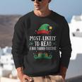 Most Likely To Read A Book Matching Christmas Elf Unisex Sweatshirt