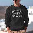 My Needs Are Simple Cat Dog Reading Book Coffee Unisex Sweatshirt My Needs Are Simple Cat Dog Reading Book Coffee Unisex Sweatshirt