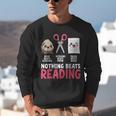 Nothing Beats Reading Rock Paper Scissors Book Lover Library Unisex Sweatshirt
