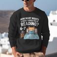 Orange Cat Reading Book 67 Six Seven Meme Unisex Sweatshirt