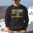 Powered By Anxiety And Awkwardness Social Anxiety Introverts Unisex Sweatshirt