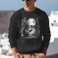 Rabbit Reading Book Full Moon Lake Scenery Unisex Sweatshirt