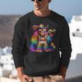 Rainbow Pride Bigfoot Reading Book With Heart Glasses Unisex Sweatshirt