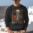 Read In Peace Skeleton Reading Book Halloween Teacher Unisex Sweatshirt Read In Peace Skeleton Reading Book Halloween Teacher Unisex Sweatshirt