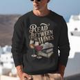 Read Between The Wines Vintage Book Lovers Wine Reading Unisex Sweatshirt