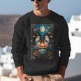 The Reader Bookish Cute Spooky Ghost Reading Book Tarot Card Unisex Sweatshirt