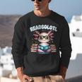 Readsolotl Pink Kawaii Axolotl Read Book Lover Reading Unisex Sweatshirt