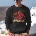 Red Roses Flowers Book Floral Unisex Sweatshirt