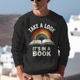 Retro Rainbow Take A Look It's In A Book Reading Unisex Sweatshirt