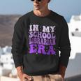 In My School Librarian Era Groovy Back To School Book Lover Unisex Sweatshirt