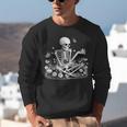 Skeleton Reading Book Floral Dark For Book Lovers Unisex Sweatshirt Skeleton Reading Book Floral Dark For Book Lovers Unisex Sweatshirt