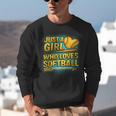 Softball Just A Girl Comic Book Style Graphic For Teens Unisex Sweatshirt
