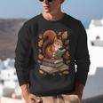 Squirrel Reading Book Lovers Fall Leaves Library Books Unisex Sweatshirt