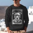 Tarot Card Vintage Pit Bull Pittie Dog Book Lover The Reader Unisex Sweatshirt
