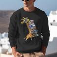 Teacher Shirt Giraffe Holding Books Bookworm Librarian Unisex Sweatshirt