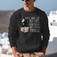 That's What I Do I Pet Cat I Read Books Tuxedo Cat Bookworm Unisex Sweatshirt