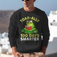 Toad-Ally 100 Days Smarter Frog Reading Book 100 School Day Unisex Sweatshirt