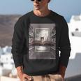Totally Weird Tees Cat Library Book Reading Literary Unisex Sweatshirt