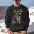 Unearth A Story Dinosaur Reading a Library Book Unisex Sweatshirt