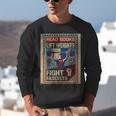 Vintage Style Read Books Lift Weights Fight Fascists Retro Unisex Sweatshirt