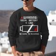 Warning Social Battery Is Low Introvert Shirt Unisex Sweatshirt