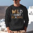 Wild About Reading Animal Bookworm Library Book Lover Reader Unisex Sweatshirt