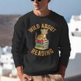 Wild About Reading Cute Leopard Teacher Kids Book Lover Unisex Sweatshirt