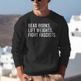 Women's Read Books Lift Weights Fight Fascists Reading Activism Unisex Sweatshirt