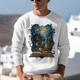 4 Books Are Portable Magic Bookish Reading Nerd Quote Unisex Sweatshirt