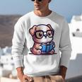 Adorable Book Lover Bulldog With Reading Glasses Cute Raglan Baseball Tee Unisex Sweatshirt Adorable Book Lover Bulldog With Reading Glasses Cute Raglan Baseball Tee Unisex Sweatshirt