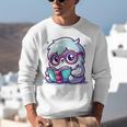 Adorable Book Lover Yeti With Reading Glasses Cute Unisex Sweatshirt Adorable Book Lover Yeti With Reading Glasses Cute Unisex Sweatshirt