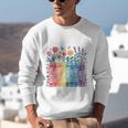 Book Flower Radicalized By Basic Decency Feminist Leftist Unisex Sweatshirt
