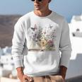 Book Flowers And Butterfly Beautiful Reading Reader Graphic Unisex Sweatshirt