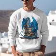Book Lover Bookworm Reading Books Dragon Premium Tri-Blend Unisex Sweatshirt