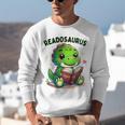 Book Lover Reading Dinosaur Readosaurus Library Unisex Sweatshirt