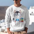 Book Lover Reading Husky Dog Unisex Sweatshirt