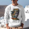 Book Women Graphic Art Colorful Eyes Unisex Sweatshirt