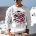 All Booked For Valentine's Teacher Coquette Bow Coffee Book Unisex Sweatshirt All Booked For Valentine's Teacher Coquette Bow Coffee Book Unisex Sweatshirt