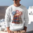 Books Fireworks 4th Of July Bookworm Patriotic Reader Unisex Sweatshirt