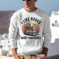 I Like Books More Than People Glasses Unisex Sweatshirt
