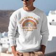 Born To Read Books Forced To Emails Vintage Retro Rainbow Unisex Sweatshirt